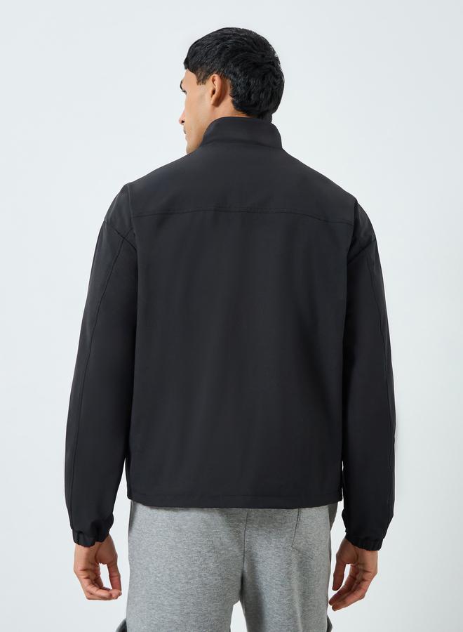 Styli Men Black Solid Zip-Up Jacket - Image 5